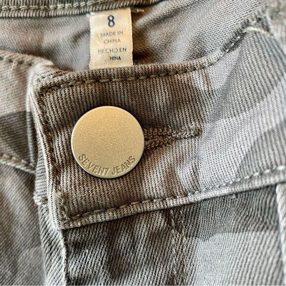 SEVEN7 Pants Utility Ankle Skinny Soft Touch Twill Gray Concrete Camo 8 NWT - Picture 4 of 9